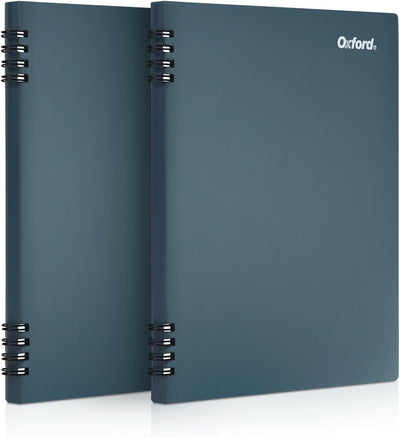 Oxford Stone Paper Notebook, School Notebook, Smooth Note-Taking Pad, Journal for Writing, 5-1/2" x 8-1/2", Blue Cover, 60 Sheets, 2 Pack (161641)