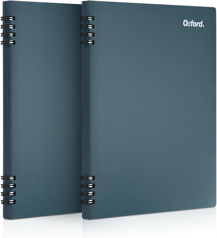 Oxford Stone Paper Notebook, School Notebook, Smooth Note-Taking Pad, Journal for Writing, 5-1/2" x 8-1/2", Blue Cover, 60 Sheets, 2 Pack (161641)