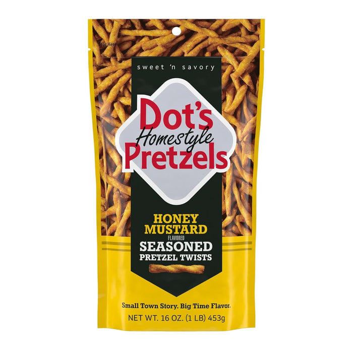 Dot's Pretzels Original Seasoned Pretzel Twist Snack, 16oz Grocery Sized Bag