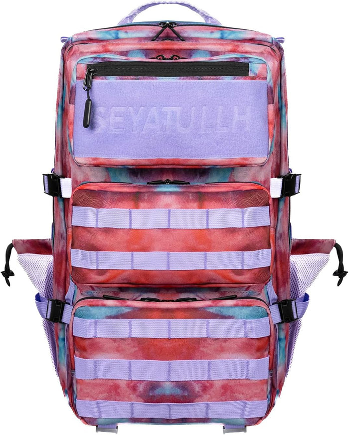 Military Tactical Backpack 55L Army Backpack Bug Out Bag Assault pack Molle Daypack Hiking Trekking Rucksack (Pink camouflage)