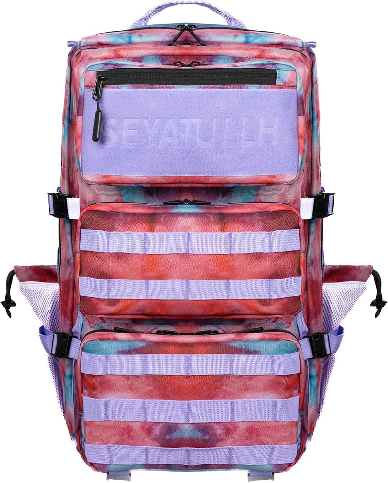 Military Tactical Backpack 55L Army Backpack Bug Out Bag Assault pack Molle Daypack Hiking Trekking Rucksack (Pink camouflage)