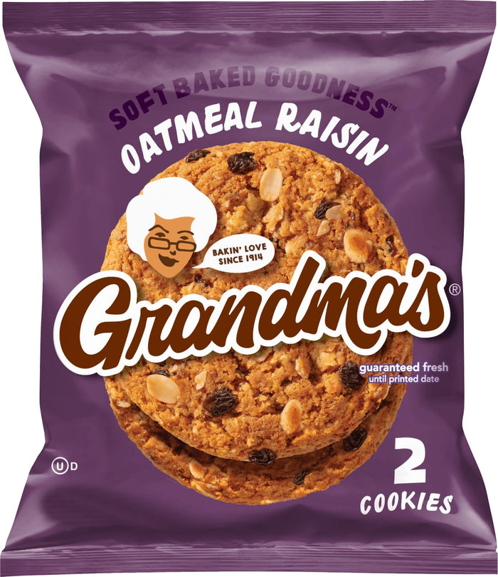 Grandma’s Oatmeal Raisin Cookies – 12 Pack (2.5 oz Bags) by SUPERDEALS + Mystery Gift