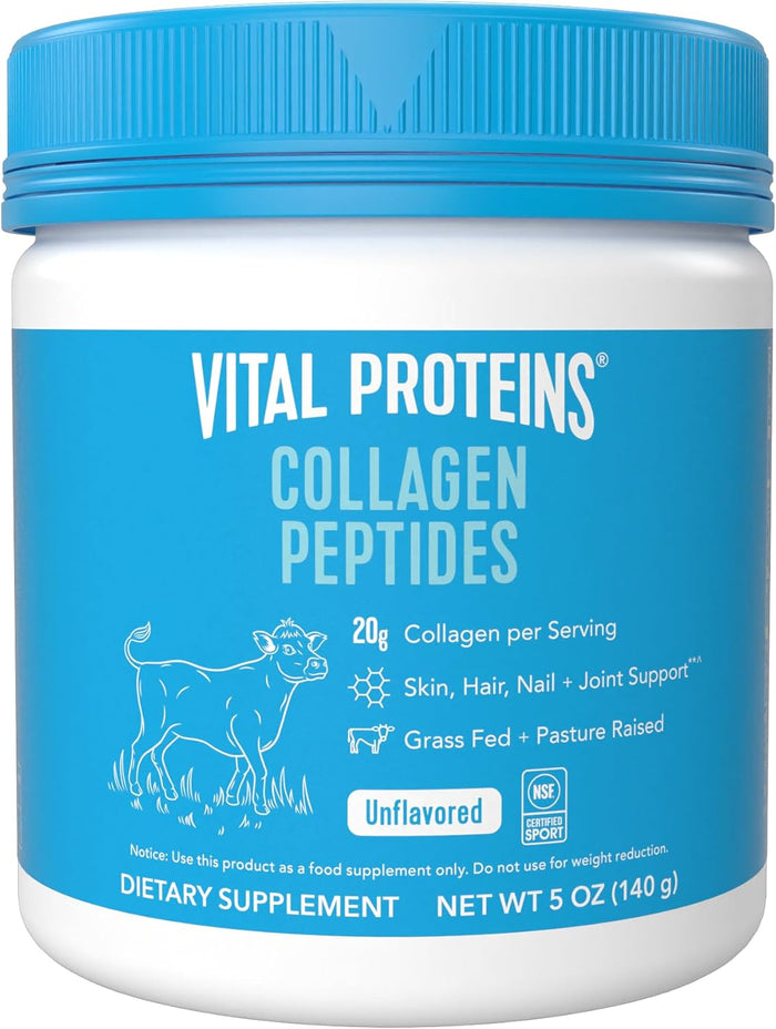 Vital Proteins Collagen Peptides Powder - Grass Fed Collagen Peptides for Hair, Nail, Skin, Bone & Joint Health, Unflavored, 27 Servings