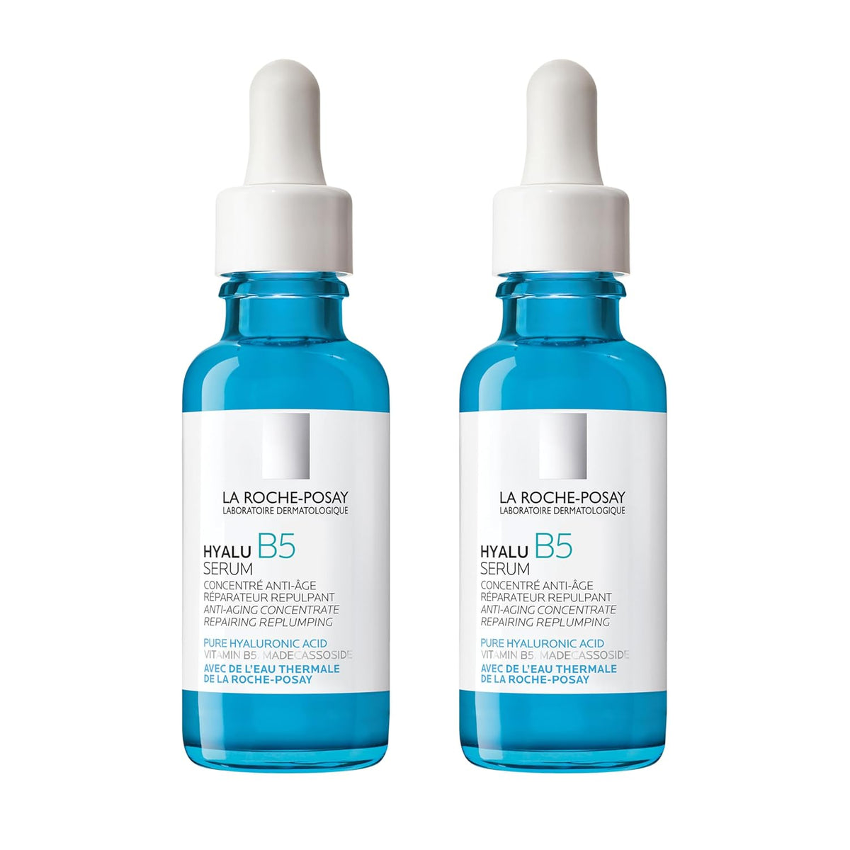 La Roche-Posay Hyalu B5 Pure Hyaluronic Acid Serum for Face, Vitamin B5 + Hyaluronic Acid + Madecassoside, Hydrating Serum Visibly Plumps Skin, Sensitive Skin Safe, Anti Aging, Oil-Free
