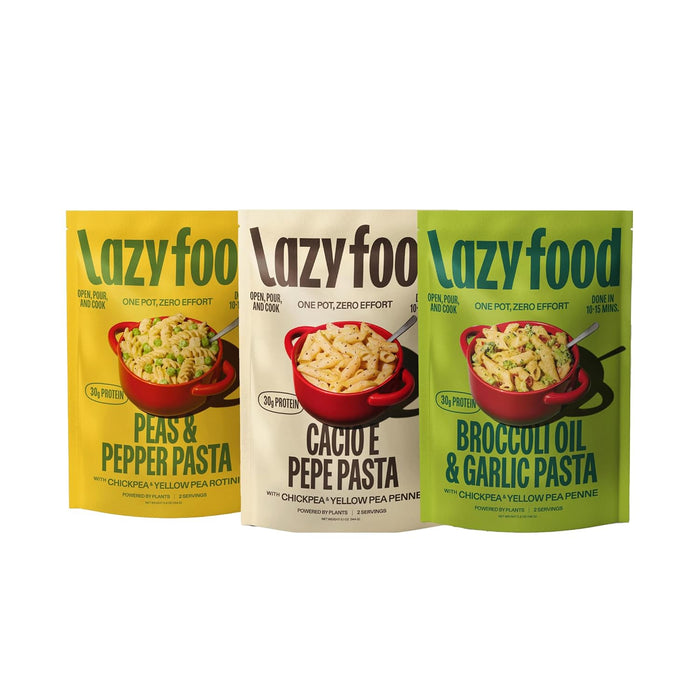 Lazy Food Cacio e Pepe Pasta Meal | Gluten Free Pasta Dinner | Low Carb High Protein Italian One Pot Meal Kit Made with Real Romano Cheese | Chickpea & Yellow Pea Penne - 1 Pack (2 Servings)