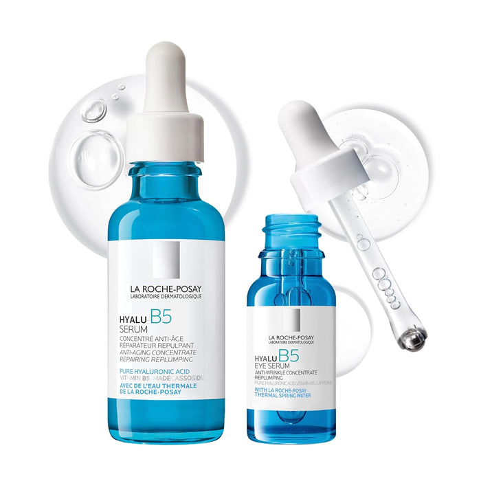La Roche-Posay Hyalu B5 Pure Hyaluronic Acid Serum for Face, Vitamin B5 + Hyaluronic Acid + Madecassoside, Hydrating Serum Visibly Plumps Skin, Sensitive Skin Safe, Anti Aging, Oil-Free