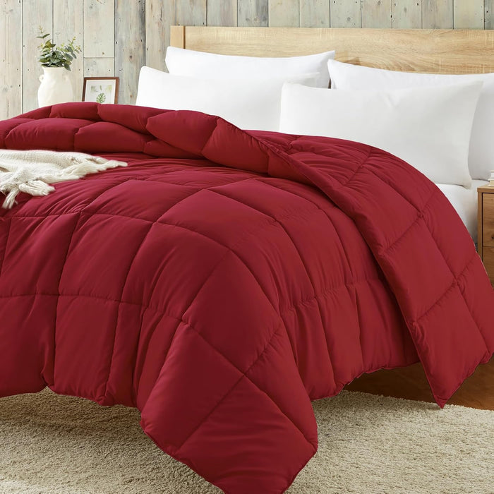 Homelike Moment Comforters Queen Size - Grey Duvet Insert Down Alternative Bed Queen Comforter, Lightweight Bedding Comforters Full Size Quilted Soft All Season Reversible Dark Gray/Light Grey