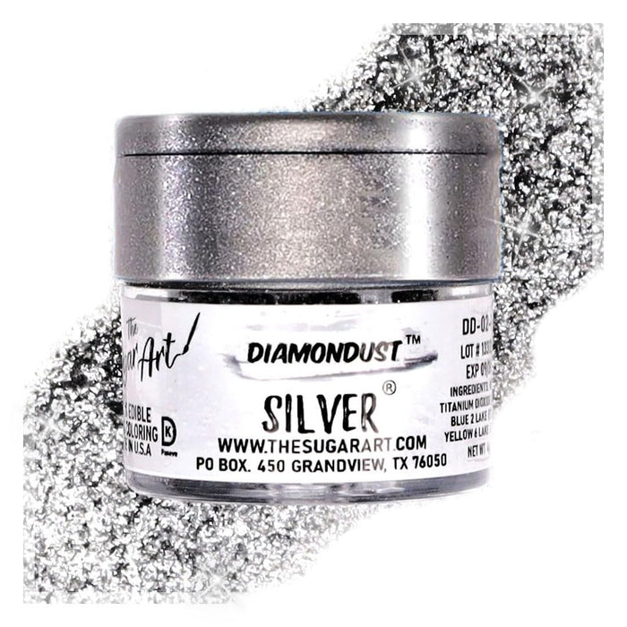 Green Edible Glitter for Drinks, Cocktails, Cake Decorating, Strawberries, Chocolates & More | No Taste | 4g | 100% Food-Safe | Kosher, Vegan, Gluten & Nut Free | DiamonDust by The Sugar Art