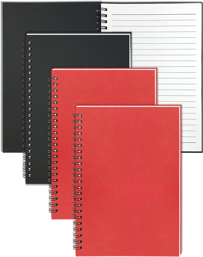GINMLYDA 12Pack Small Spiral Notebook A5, 8.25x5.5” 120 Lined Pages Wide Ruled Spiral Journal Bulk Blank Kraft Cover Spiral Bound Notebook & Writing Pads for Home Office Meeting Work Note Taking