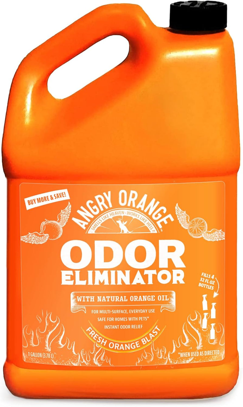 ANGRY ORANGE Pet Odor Eliminator for Dog and Cat Urine, Carpet Stains, and Strong Smells – Citrus Cleaner with Natural Orange Oil – 24 oz