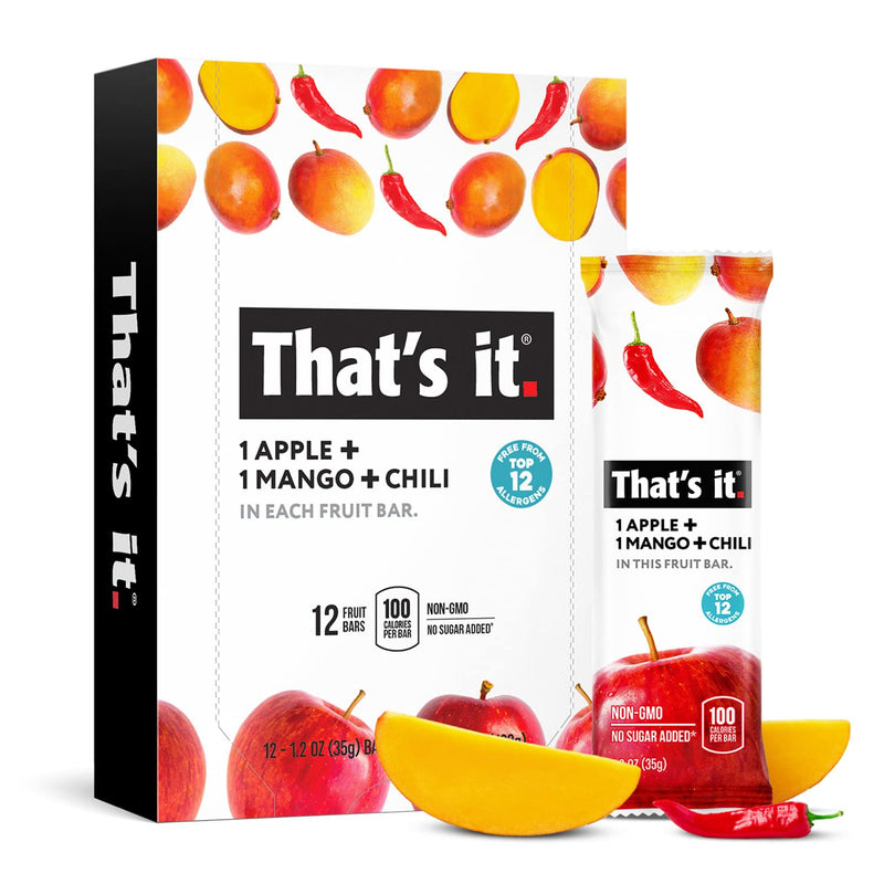 That's it. Apple + Coconut 100% Natural Real Fruit Bar, Best High Fiber Vegan, Gluten Free Healthy Snack, Paleo for Children & Adults, Non GMO No Added Sugar, No Preservatives Energy Food (12 Pack)