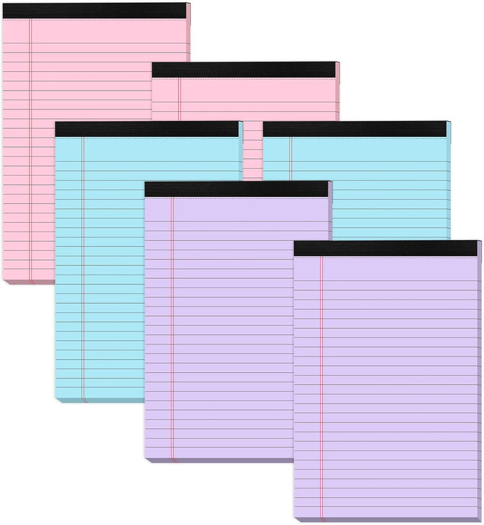 Pink Legal Pads 8.5 x 11 Notebook Paper, 12 Pack Colored Note Pads 8.5 x 11 Wide Ruled Note Paper 8 1/2 x 11, Letter Pads 8.5 x 11 Colored Notepads, Pink Legal Pads 8.5 x 11 Paper Pads, 30 Sheets/Pad