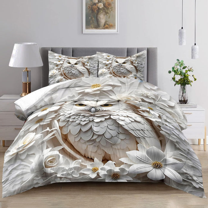 Raphus Cucullatus Dragon Comforter Set - Twin Size, Ancient Wild Animal Dragon Pattern Bedding for Boys
