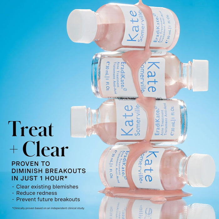 Kate Somerville EradiKate Acne Treatment - Clinically Formulated 10% Sulfur and BHA Spot Treatment – Clears Pimples, Cleans Pores and Prevents Breakouts, 1 Fl Oz