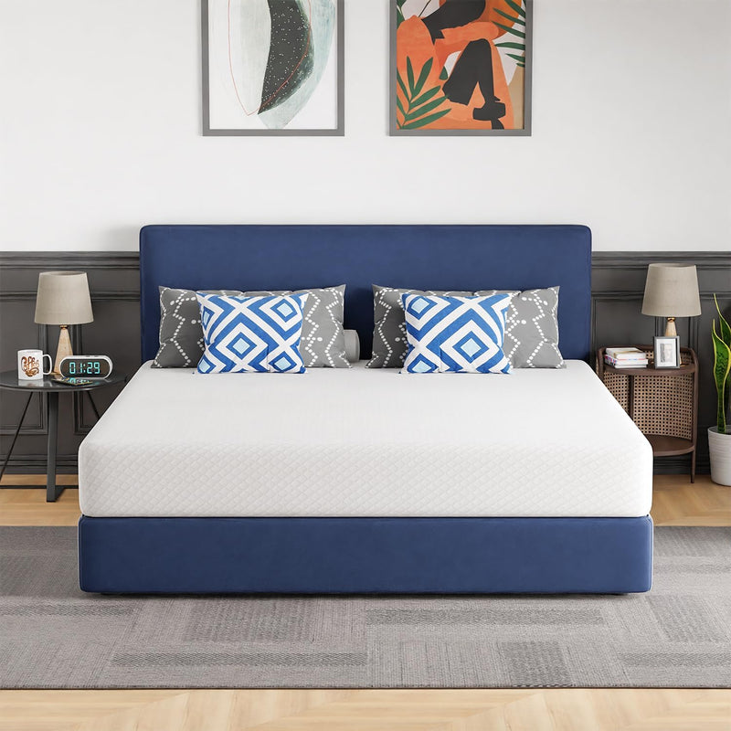 FDW 8 inch Twin Mattress Gel Memory Foam Mattress for Cool Sleep & Pressure Relief, Medium Firm Mattresses CertiPUR-US Certified/Bed-in-a-Box/Pressure Relieving (8 in, Twin)