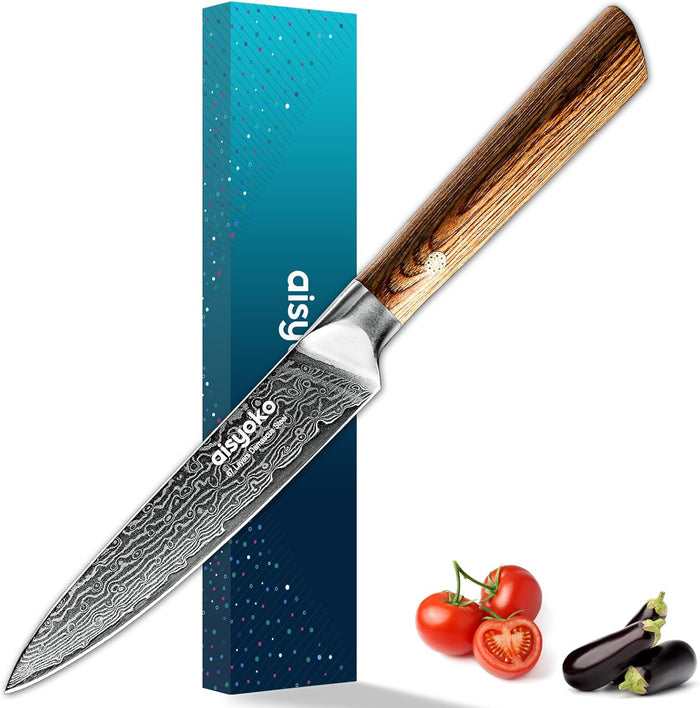 Chef Knife 8 Inch Damascus Japan VG-10 Super Stainless Steel Professional High Carbon Super Sharp Kitchen Cooking Knife, Ergonomic Color Wooden Handle Luxury Gift Box
