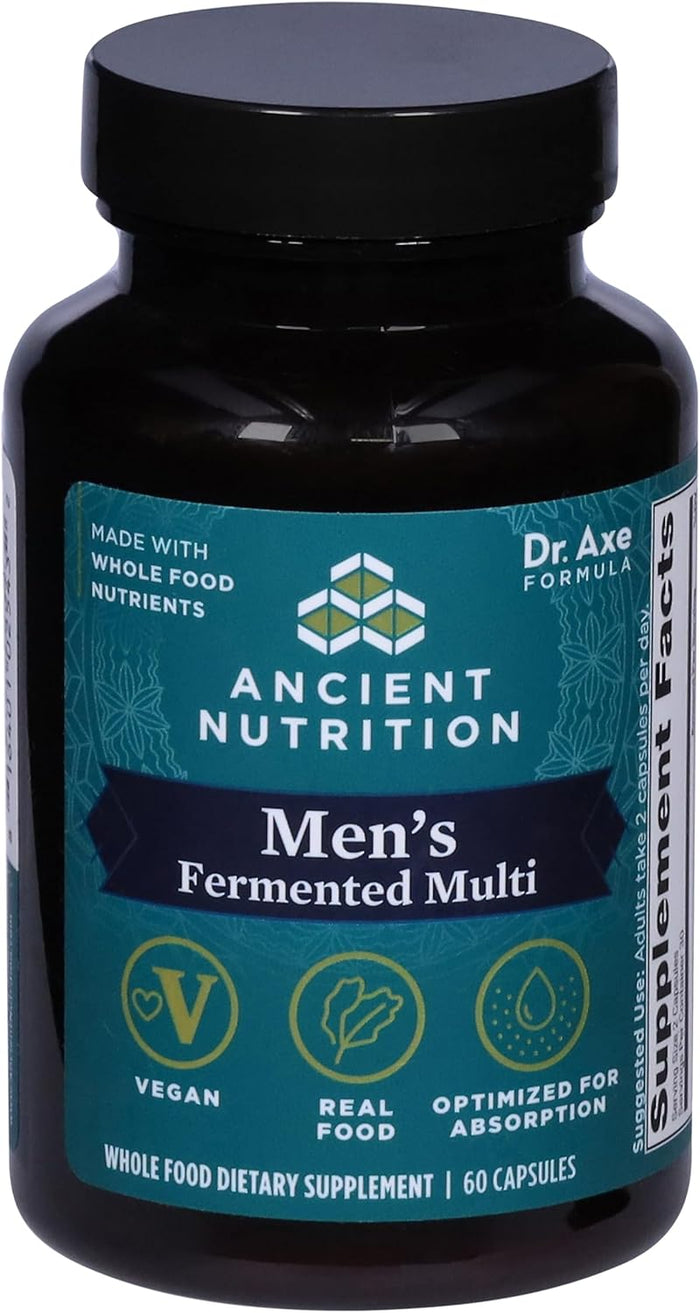 Ancient Nutrition Multivitamin for Men, Ancient Multi Men's Once Daily Vitamin Supplement 30 Ct, Vitamin A, Vitamin B and Vitamin K2, Fenugreek Seed, Supports Immune System, Paleo and Keto Friendly