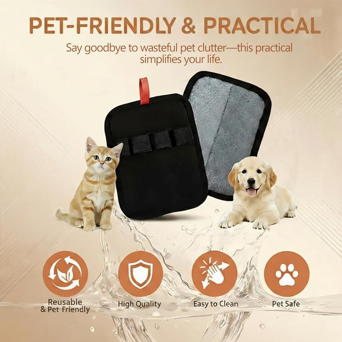 Pet Hair Removal Glove, Reusable Pet Hair Removal Tool Snug 4-Finger Fit Breathable – Magic Grooming Brush for Cats & Dogs, Electrostatic Pet Hair Remover for Laundry, Carpet, Couch & Curtain