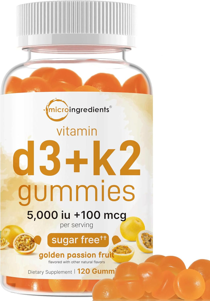 Micro Ingredients Vitamin D3 10,000 IU + K2 MK-7 200 mcg, 300 Softgels | Virgin Coconut Oil | 2-in-1 Bone, Immune & Heart Support | Easy to Swallow, Non-GMO
