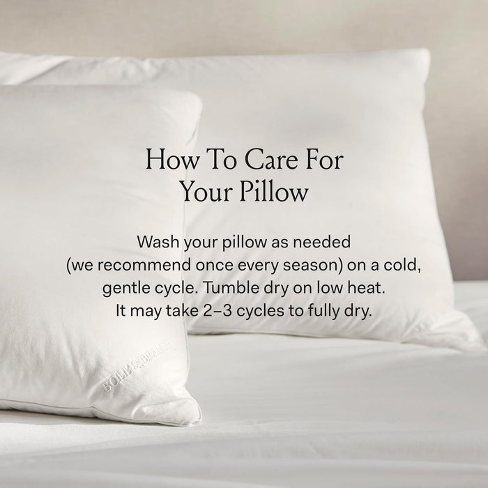 BOLL & BRANCH Down Alternative Pillow - Soft, King - Cooling Shell - Hypoallergenic Primaloft Luxury Down Alternative Fill - Superior Support