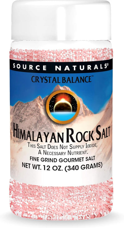 Source Naturals Himalayan Rock Salt by Crystal Balance Fine Grind, Mineral Rich Alkalinizing Gourmet Salt