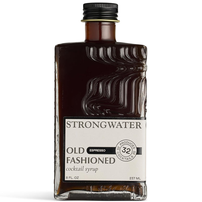 Strongwater Old Fashioned Mix - Makes 64 Cocktails - Handcrafted Old Fashioned Syrup with Bitters, Orange, Cherry, Organic Demerara Sugar - Craft Cocktail Mixer, Just Mix with Bourbon,Whiskey - 2 Pack