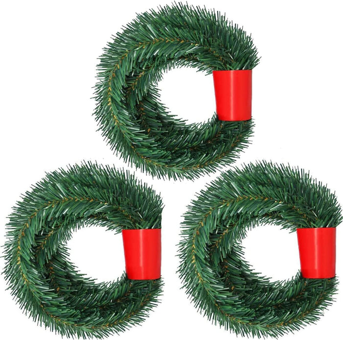 DearHouse 40Feet Christmas Garland, 2 Strands Artificial Pine Garland Soft Greenery Garland for Holiday Wedding Party,Stairs,Fireplaces Decoration, Outdoor/Indoor Use