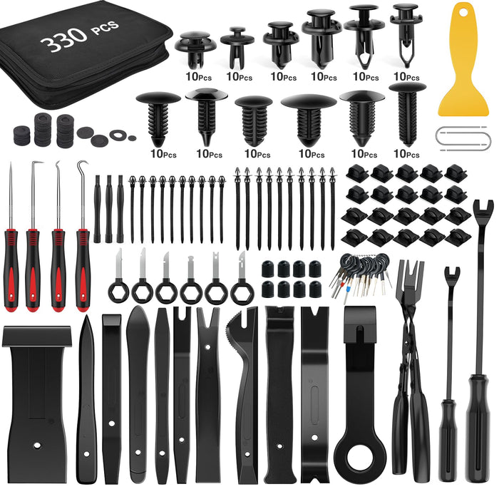 GOOACC 190 Pcs Car Retainer Clips & Fastener Remover - 18 Most Popular Sizes & Applications Auto Push Pin Rivets Set -Door Trim Panel Clips for Toyota, Honda, Nissan, Mazda - Bonus Fastener Remover