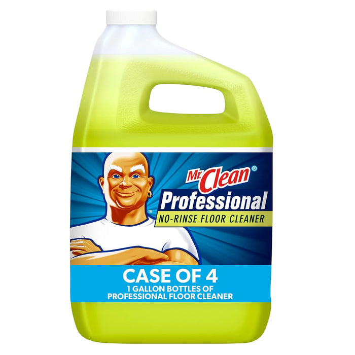 Floor Cleaner from Mr. Clean Professional, Bulk No-Rinse Ready to Use Cleaner Refill for Commercial Use, 1 Gal. (Case of 4)