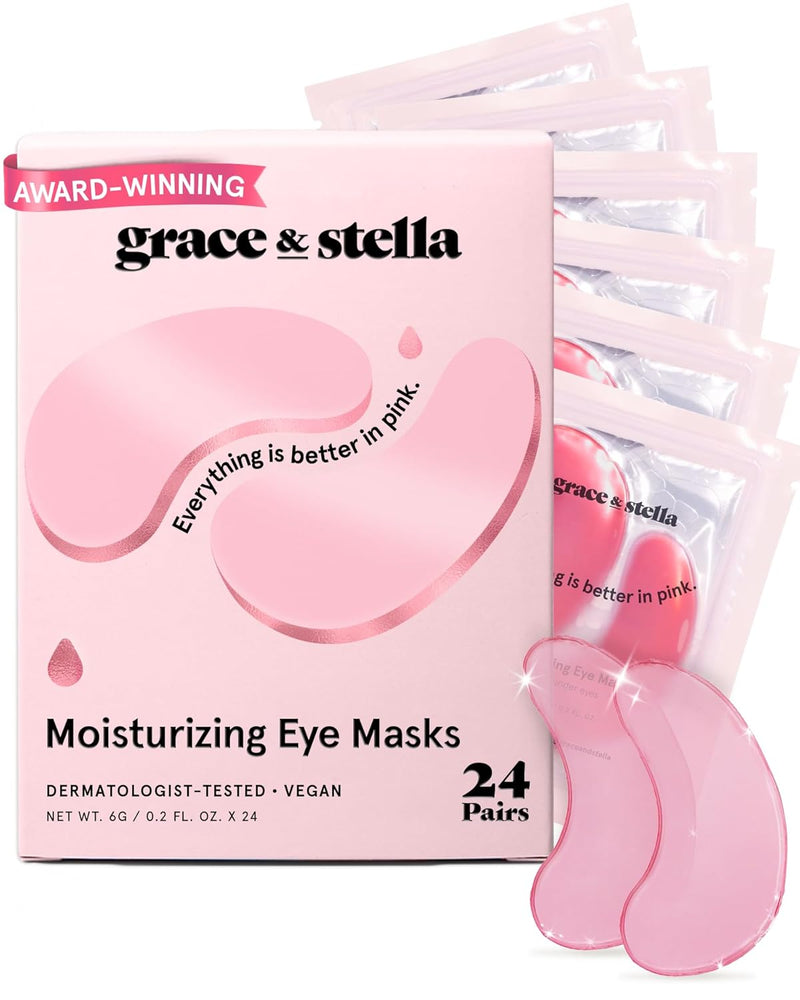 grace & stella Under Eye Patches (12 pairs) Eye Masks for Puffy Eyes and Dark Circles - Stocking Stuffers, Christmas Gifts for Women - Gifts for Birthdays, Bachelorette Party, Bridesmaids, Self Care