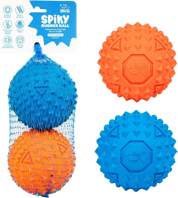 Best Pet Supplies Interactive Squeaky Dog Chew Toy, Ideal Dog Toys for Chewers, Small, Medium & Large Dogs, and Fetch Lovers - Crinkle Duck (Blue), Large