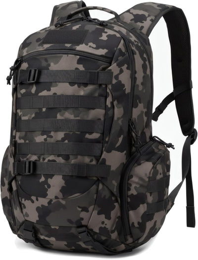 35L Tactical Backpack for Men, MOLLE Military Bug Out Bag, Waterproof Rucksack for Hiking with Hydration Port Balck CP