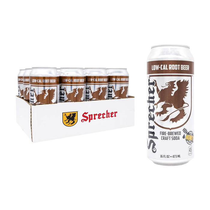 Sprecher Black Cherry Soda – Fire-Brewed with Real Honey & Door County Cherry Juice – Handcrafted, Caffeine-Free, Gourmet Beverage – 16 fl oz Cans (12 Pack)