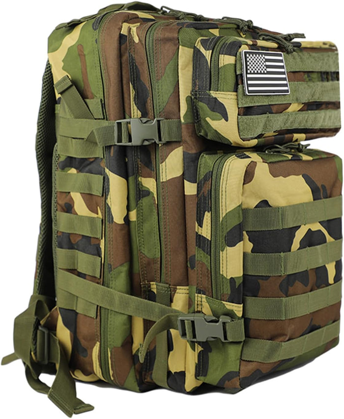 45L Military Tactical Backpack for Men & Women Bug Out Bag Assault pack Molle Daypack Hiking Trekking Rucksack(45L purple)