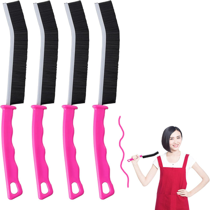 Hard Bristle Crevice Cleaning Brush, 11 Pcs Multifunctional Gap Cleaning Brush Tool Kits for Household, Full Sets Crevice Cleaning Brush for Kitchen Bathroom Toilet Crevice, Practical and Durable