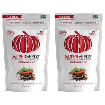 Super Seedz Seed Pumpkin Somewhat Spicy 5 Ounce - Pack of 2
