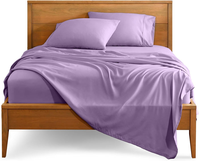 Bare Home Queen Sheet Set - Luxury 1800 Ultra-Soft Microfiber Bed Sheets - Double Brushed - Deep Pockets - Easy Fit - 4 Piece Set - Bedding Sheets & Pillowcases (Queen, Grey)