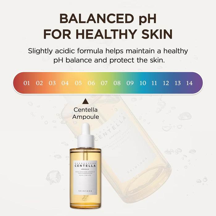 SKIN1004 Madagascar Centella Ampoule 3.38 fl.oz, 100ml, Korean Face Serum with Centella Asiatica, Hydrating and Moisturizing Care, Soothing Facial Serum for Skin Balance and Glow, Korean Skin Care