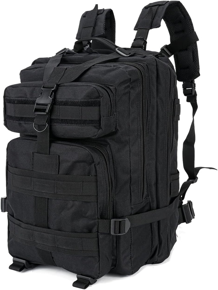 Tactical Backpack for Men Small Military Molle Backpack 30L Assault Pack Rucking Backpack for for Hiking Camping Travel Fishing Outdoors (Black)