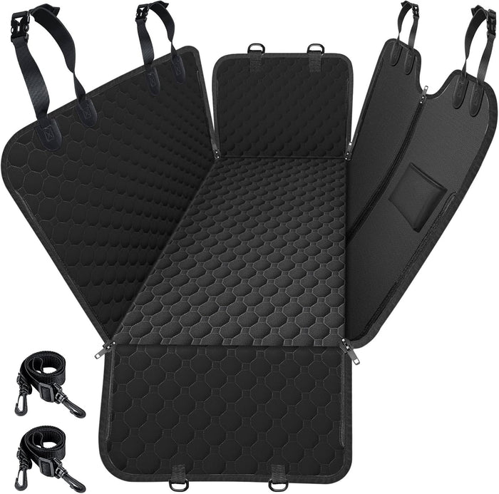 Mancro Dog Car Seat Cover for Back Seat, 2025 Upgraded 600D Heavy Duty Waterproof & Scratch-Resistant Dog Hammock for Car, Back Seat Pet Cover for Dogs with Sedan, Trucks and SUVs, Standard, Black