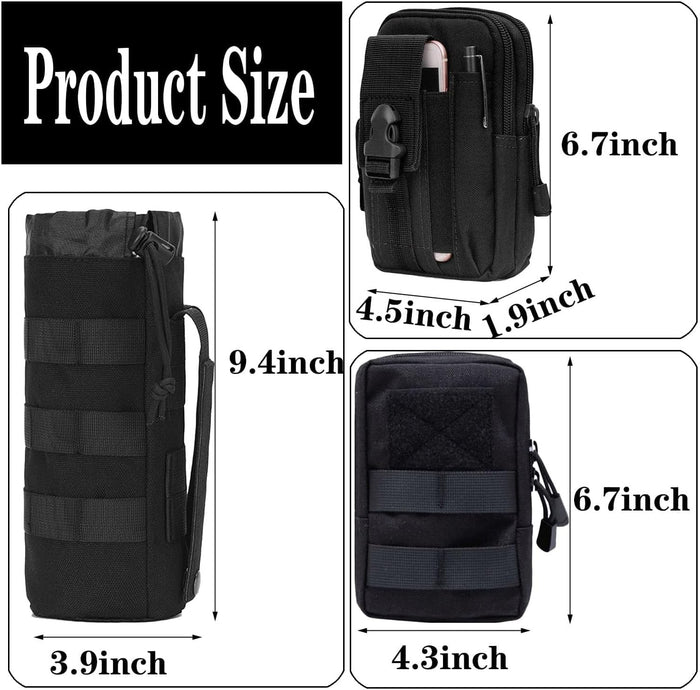 3 Pack Molle Pouches,Utility Tactical Pouches and Tactical Bag Attachments