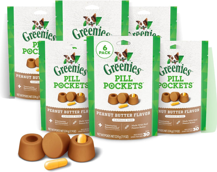Greenies Pill Pockets for Dogs Large Size, Soft Dog Treats, Cheese Flavor, 7.9 oz. Pouch (30 Treats)