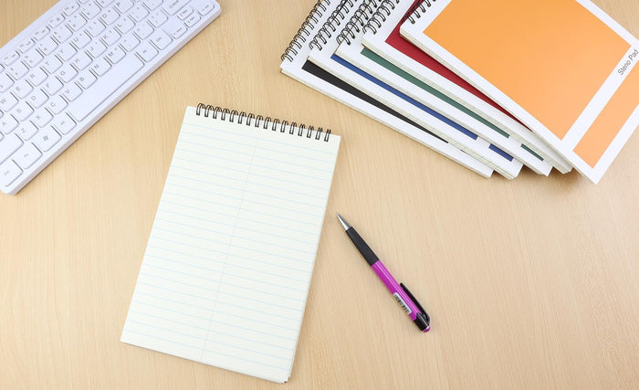 Top Spiral Steno Pads,6 Pack Notepads 6x9 Inches,80 Sheets White Paper Gregg Rule Steno Notebooks for Writing Notes in School, University, College, Office