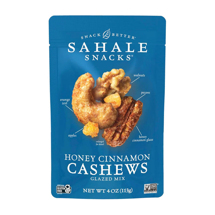 Sahale Snacks Pomegranate Vanilla Cashews, 4 oz Pouches (6 Packs) - Dry-Roasted Deluxe Mixed Nuts with Pomegranate Infused Apples & Madagascar Vanilla - Non-GMO, Kosher, & Certified Gluten-Free Snacks
