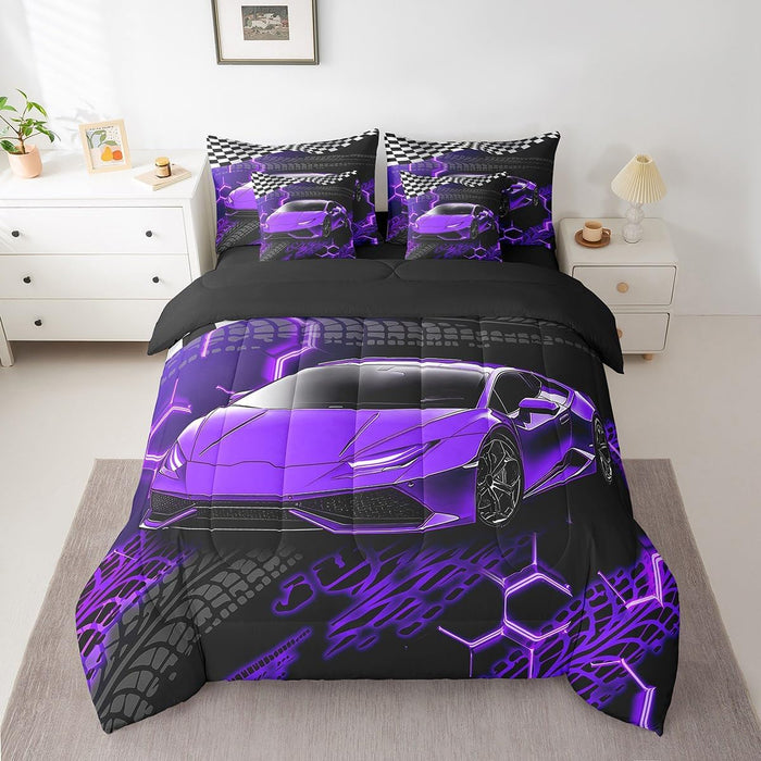 Feelyou Bow Bed Set for Kids Girls Woman Twin Size Cute Coquette Bow Knot 7 Pieces Beeding Set Ultra Soft Bow Pattern Bed in a Bag with Comforter, Sheets, Pillowcases Bow Decor Room Decor Bowknot