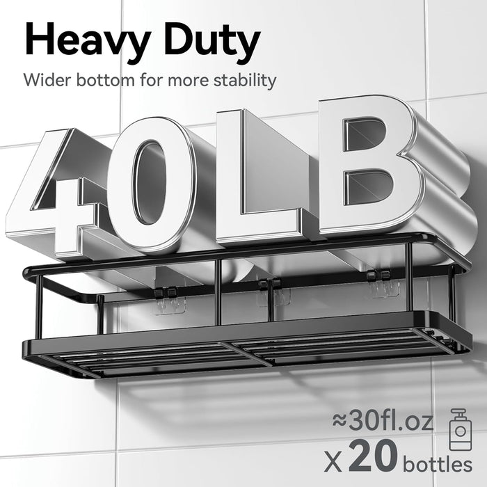 YASONIC Shower Caddy, 100% Rustproof Shelves for Inside Shower, No Drilling Bathroom Organizers and Storage, 6 Pack Large Capacity Bathroom Caddy for Kitchen & Home Decor