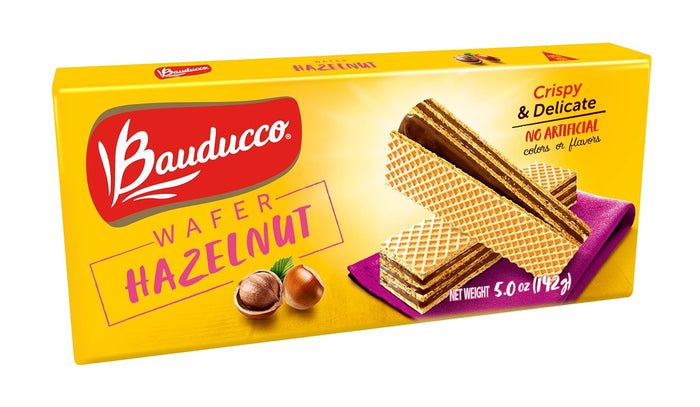 Bauducco Chocolate Wafers - Crispy Wafer Cookies With 3 Delicious, Indulgent, Decadent Layers of Chocolate Flavored Cream - Delicious Sweet Snack or Desert - 5.0 oz (Pack of 1)