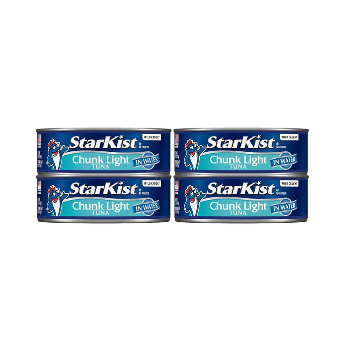 StarKist Chunk Light Tuna in Water, 5 oz (8 Pack) Canned Tuna Fish, Wild Caught, Gluten Free, Ready to Eat, Perfect for Salads, Keto Meals and Snacks, with 20g Protein & 90 Calories Per Serving
