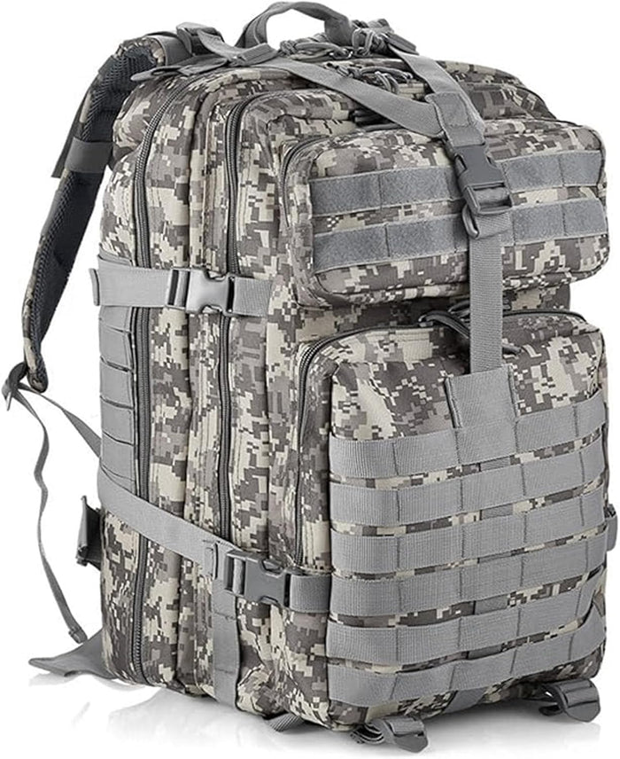 aiGear Tactical Backpack for Men, 25L Military Backpack, 3-Day Bug Out Bag for Camping Hiking Hunting with Molle System Army Daypack (25L Camo)