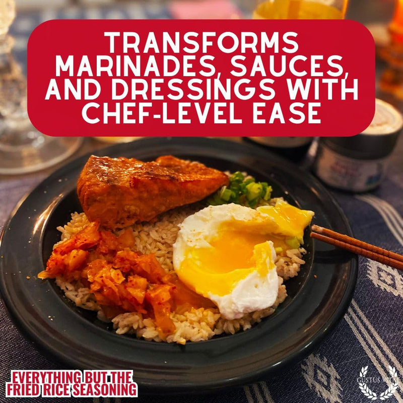 Everything But The Fried Rice Seasoning | All Natural | Non GMO | Hand Crafted | Small Batch | GLP-1 Friendly | Gourmet Spice Mix | Made In USA | No MSG | Artisanal Rub | Ultra Luxury Seasoning | Magnetic Tin | No Artificial Colors or Flavors | Gustus Vit
